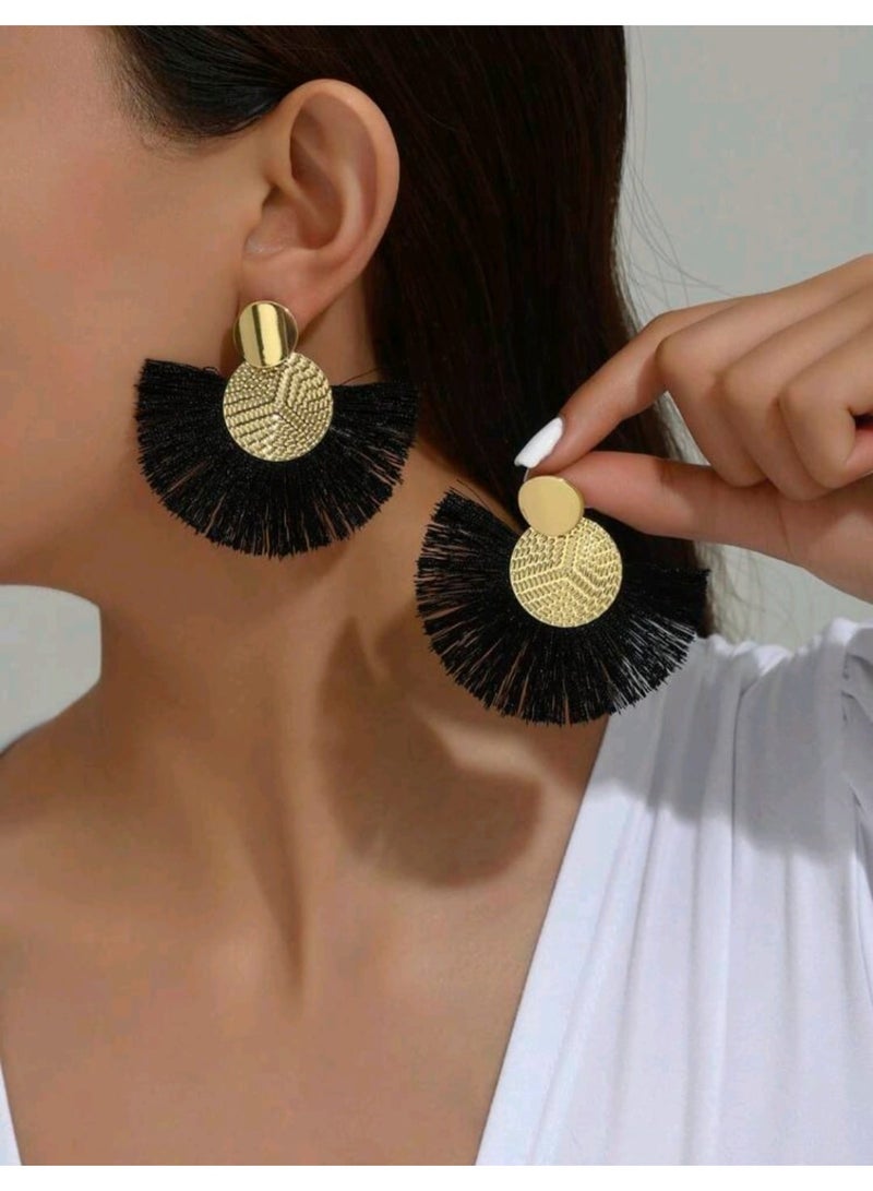 Shein 1pair  Tassel Earrings Suitable For Daily Wear - Image 1